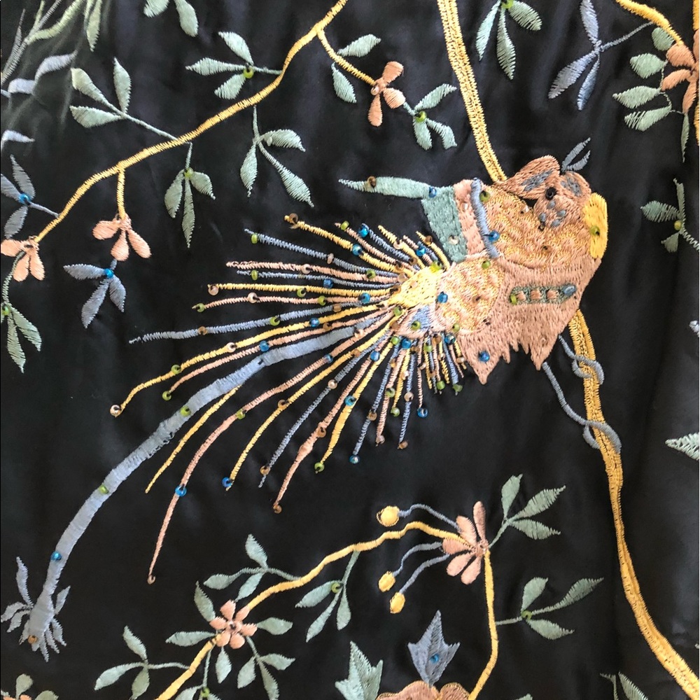 Embroidered and beaded Silk kimono dress.